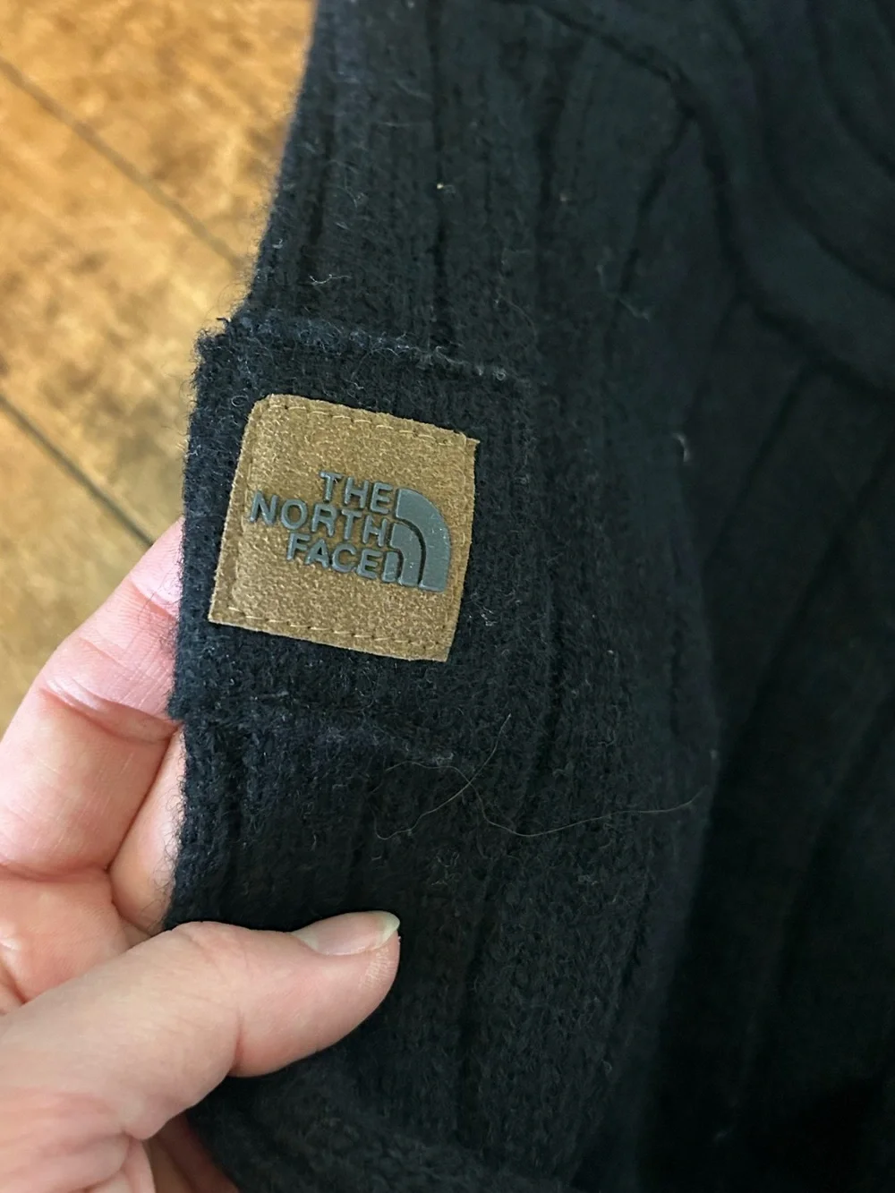 Vintage The North Face 100% Wool Ribbed Knit Sweater Men’s Size XL Black